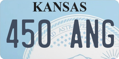 KS license plate 450ANG