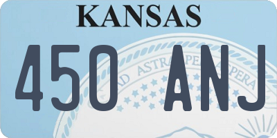 KS license plate 450ANJ