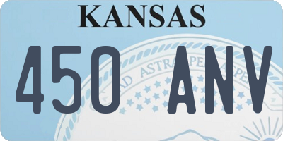 KS license plate 450ANV