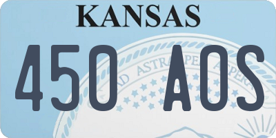 KS license plate 450AOS
