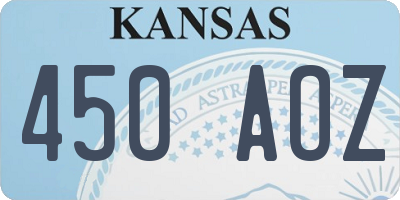 KS license plate 450AOZ