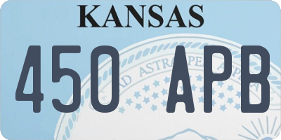 KS license plate 450APB