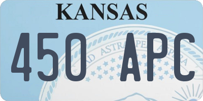 KS license plate 450APC