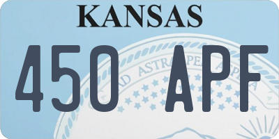 KS license plate 450APF