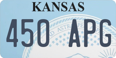 KS license plate 450APG