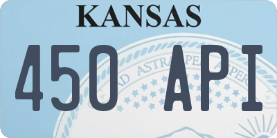 KS license plate 450API