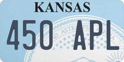 KS license plate 450APL