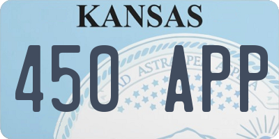 KS license plate 450APP
