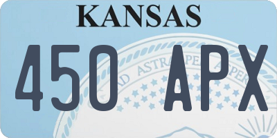 KS license plate 450APX