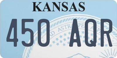 KS license plate 450AQR
