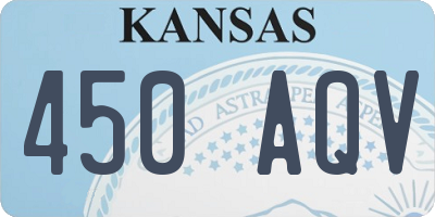 KS license plate 450AQV