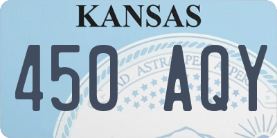 KS license plate 450AQY