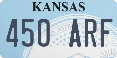 KS license plate 450ARF