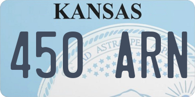 KS license plate 450ARN