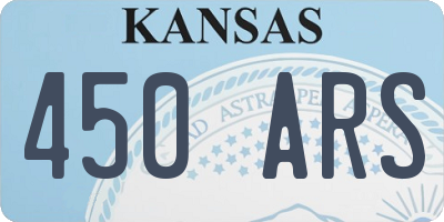 KS license plate 450ARS