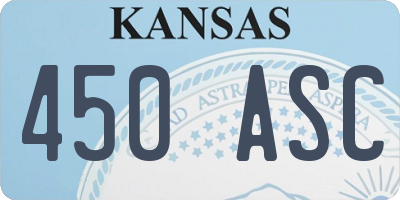 KS license plate 450ASC