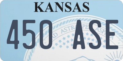 KS license plate 450ASE