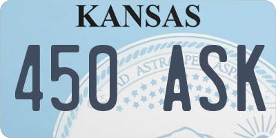 KS license plate 450ASK