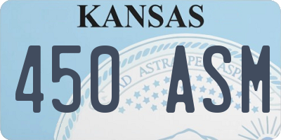 KS license plate 450ASM