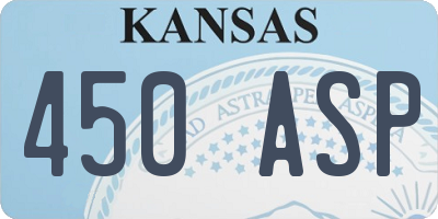 KS license plate 450ASP