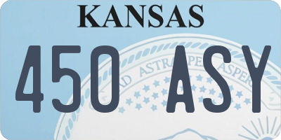 KS license plate 450ASY