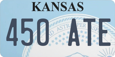 KS license plate 450ATE