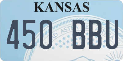 KS license plate 450BBU