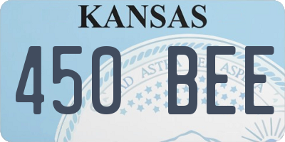 KS license plate 450BEE