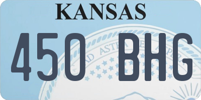 KS license plate 450BHG