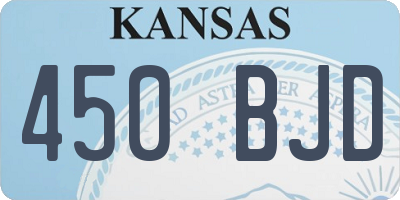 KS license plate 450BJD