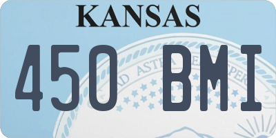 KS license plate 450BMI