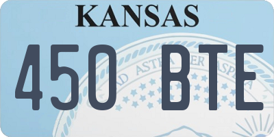 KS license plate 450BTE
