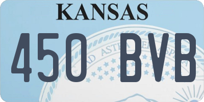 KS license plate 450BVB