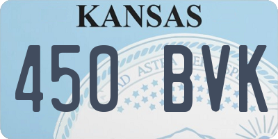 KS license plate 450BVK