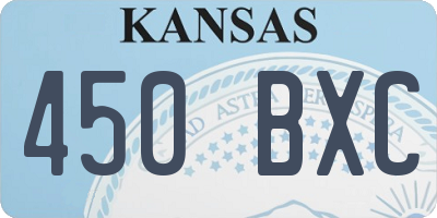 KS license plate 450BXC
