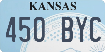 KS license plate 450BYC