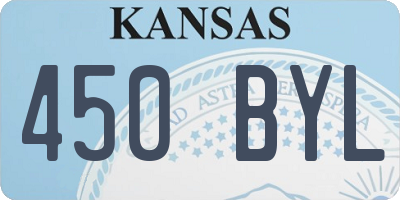 KS license plate 450BYL