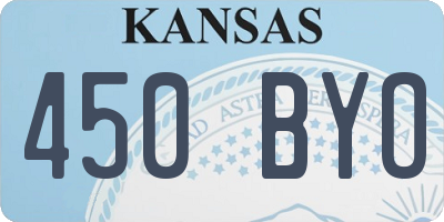 KS license plate 450BYO