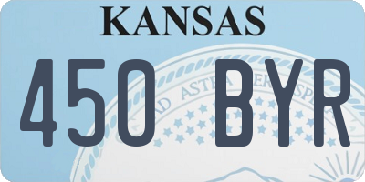 KS license plate 450BYR