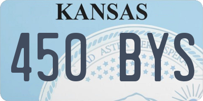 KS license plate 450BYS