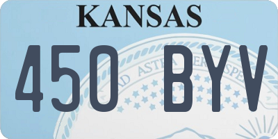 KS license plate 450BYV
