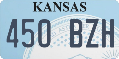 KS license plate 450BZH