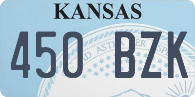 KS license plate 450BZK