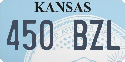 KS license plate 450BZL