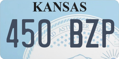 KS license plate 450BZP