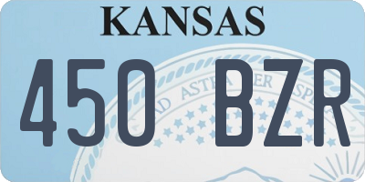 KS license plate 450BZR