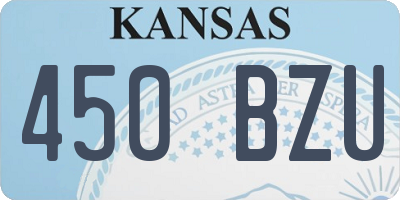 KS license plate 450BZU