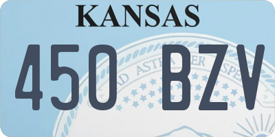 KS license plate 450BZV