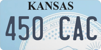 KS license plate 450CAC