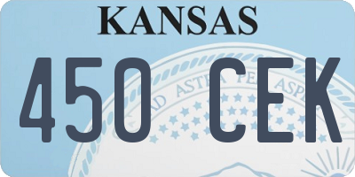 KS license plate 450CEK